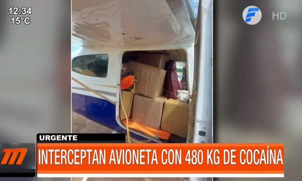 Interceptan avioneta con 480 kilos de cocaína | Telefuturo
