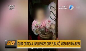 Dura crítica a influencer que publicó video de beba tomando supuestamente cerveza | Telefuturo