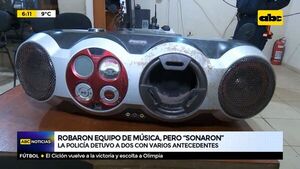Robaron equipo de música, pero “sonaron” - ABC Noticias - ABC Color