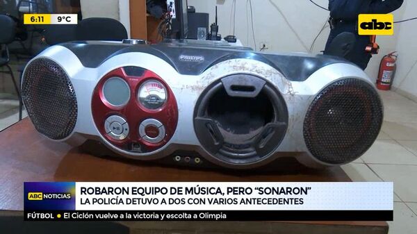 Robaron equipo de música, pero “sonaron” - ABC Noticias - ABC Color