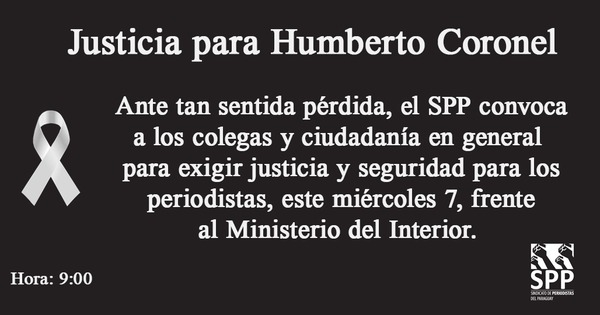 SNPP denuncia que muerte de Humberto Coronel es resultado de la inacción estatal - Noticde.com