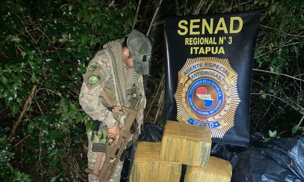 Encarnación: Senad detecta droga en ribera del río Paraná - OviedoPress