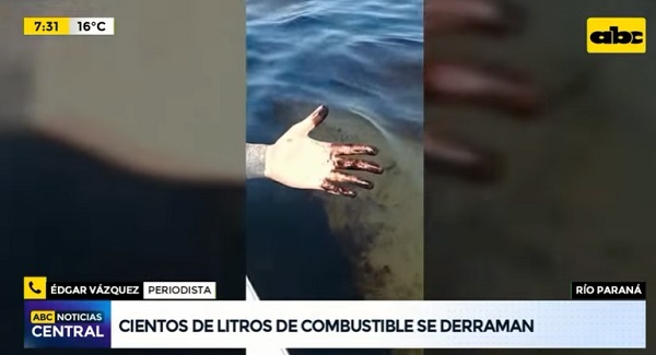 Reportan derrame de combustible en el río Paraná