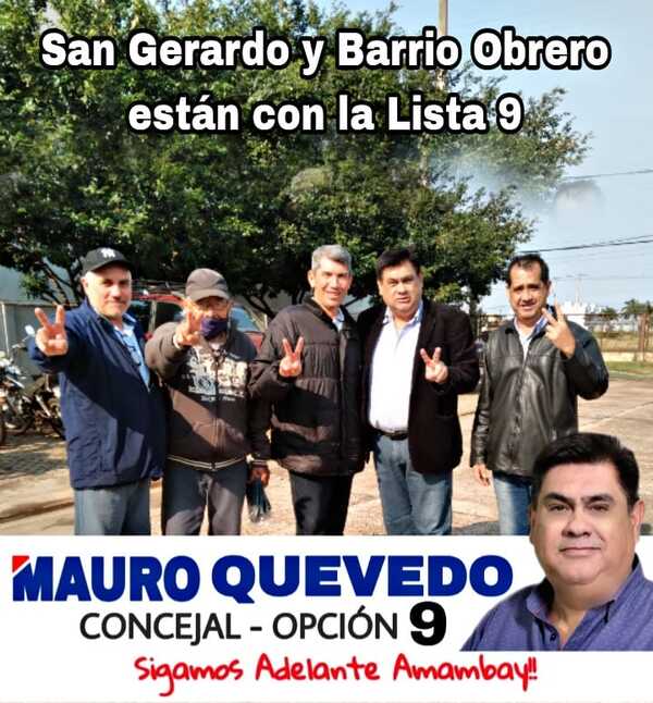 Mauro Quevedo agradece apoyo de los dirigentes del PLRA, de los barrios Obrero y San Gerardo