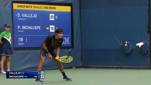 Crónica / US Open: Dani Vallejo jugó esta mañana, ganó y deberá volver a jugar esta tarde
