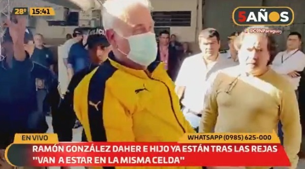 Ramón González Daher e hijo ingresan a Tacumbú para cumplir condena