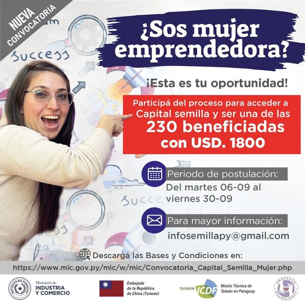 Lanzan la 3ra. Convocatoria Capital Semilla para Mujeres Emprendedoras