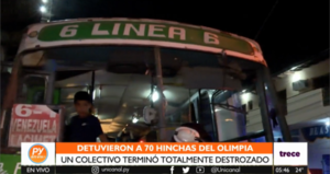 Olimpia vs Libertad: Policía detuvo a 70 “barras” del Franjeado por destrozos - Unicanal