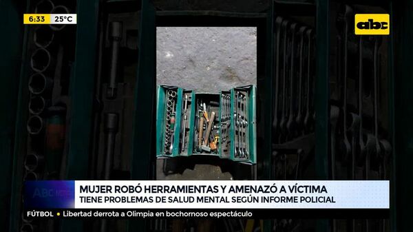 Mujer hurtó herramientas y amenazó a víctima - ABC Noticias - ABC Color