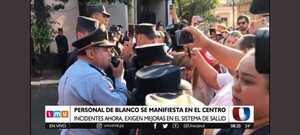 Movilización de médicos en el microcentro de Asunción estuvo marcada por incidentes - Unicanal