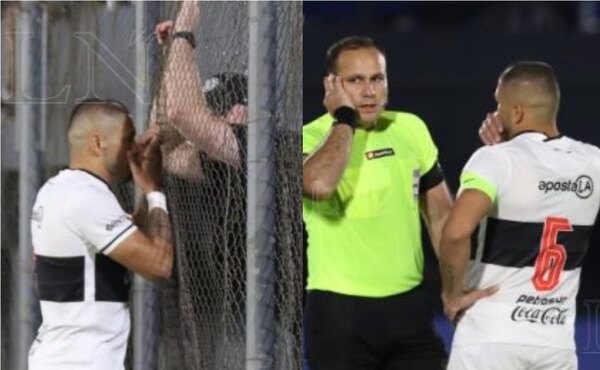 La polémica imagen entre Richard Ortiz y un barra antes de la suspensión del juego