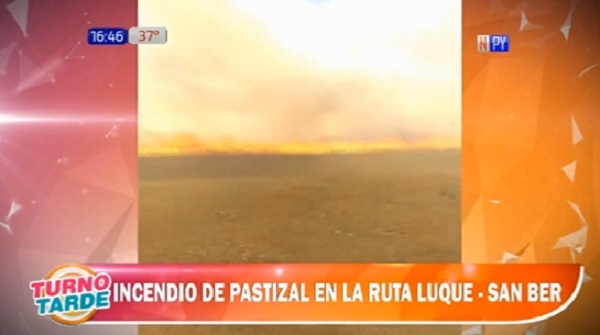 Reportan incendio forestal en cercanías de la ruta Luque – San Bernardino