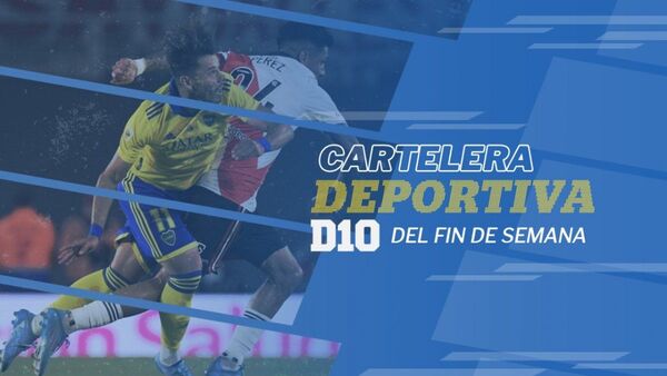 Cartelera deportiva con el clásico argentino como plato fuerte