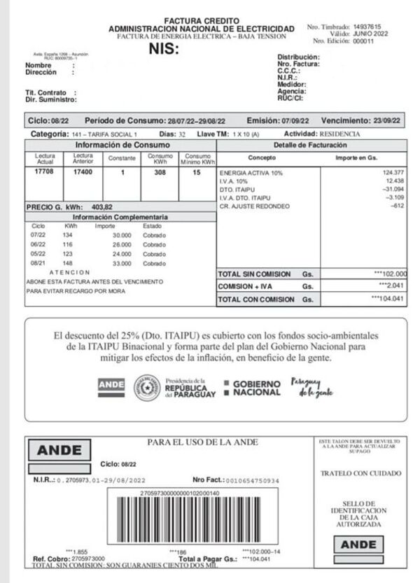 Descuentos de la ANDE: ¿quiénes podrán acceder y hasta cuándo? - Economía - ABC Color