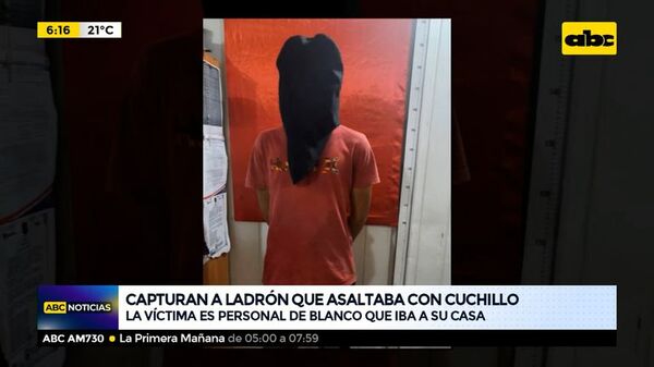 Capturan a supuesto ladrón que asaltaba con un cuchillo - ABC Noticias - ABC Color