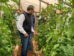 Producción horticola: Visita de autoridades del CAH