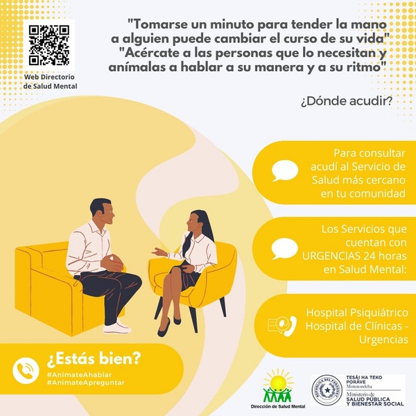 Salud recuerda sus servicios disponibles en el Día Mundial de Prevención del Suicidio - .::Agencia IP::.