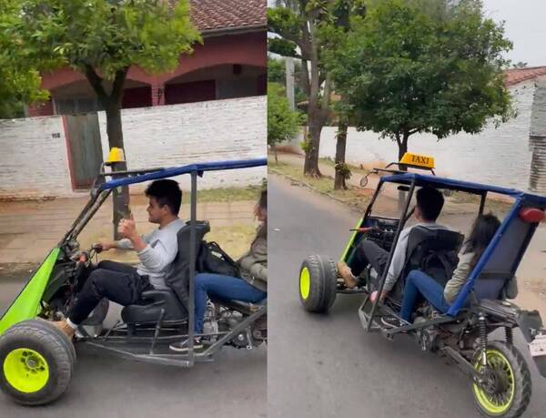 Crónica / [VIDEO] Ingenio de loperro: este mototaxi causa furor en las calles de Asunción