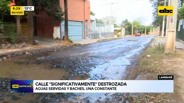 Calle destrozada en Lambaré - Asunción. - ABC Noticias - ABC Color