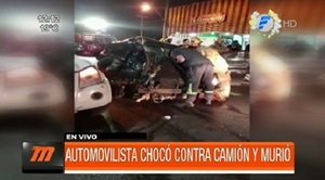 Automovilista muere a raíz de un choque en Fernando de la Mora