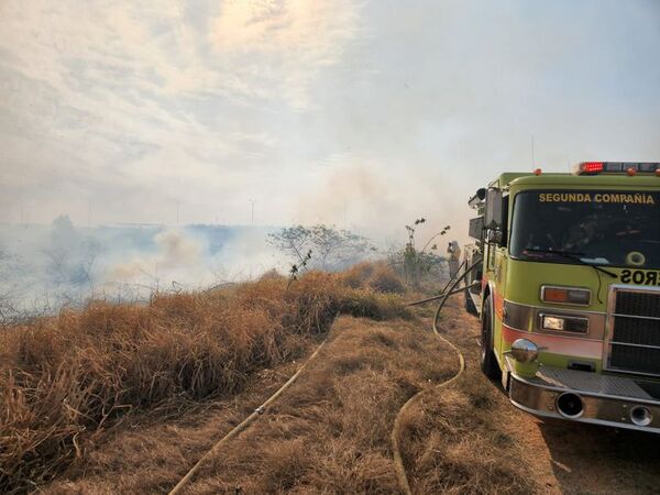 Reportan incendio de pastizal en zona de la Costanera Norte - Nacionales - ABC Color