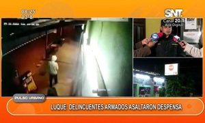 Delincuentes asaltan una despensa y a sus clientes en Luque
