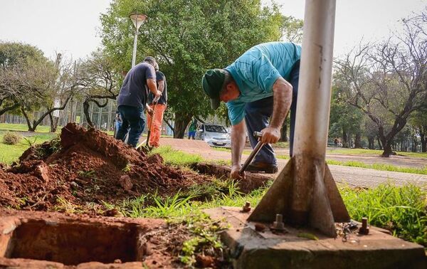 Inician trabajos para renovación de luminarias en Ciudad del Este - ABC en el Este - ABC Color