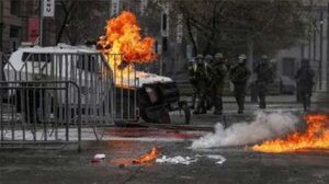 CHILE: Militantes de izquierda causan desmanes en el 49 aniversario del golpe contra el comunista Salvador Allende