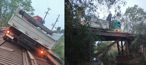 Cae parte de un puente de madera en Kokue Pyahu y MOPC lo tiene en lista de reparación