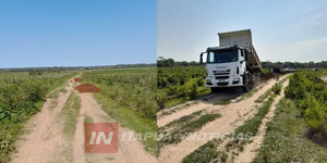 REPARAN CAMINOS VECINALES EN SAN PEDRO DEL PARANÁ.