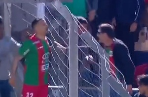 Insólito: Futbolista se enfrenta a hincha durante partido - La Prensa Futbolera
