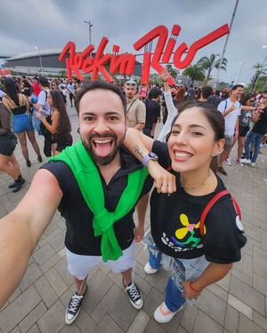 Silvia Romero y David Mussi disfrutaron del Rock in Río - Gente - ABC Color