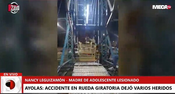 Adolescente que cayó de una rueda gigante sufrió fracturas en los brazos y la costilla - Megacadena — Últimas Noticias de Paraguay