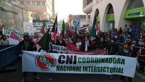 Campesinos en el microcentro: comienza protesta por tiempo “indefinido” - Nacionales - ABC Color