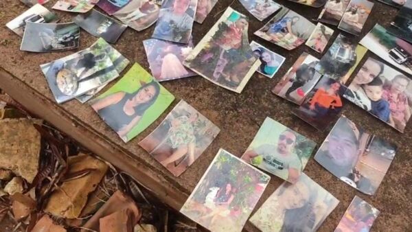Encontraron una caja llena de fotos en un panteón vacío
