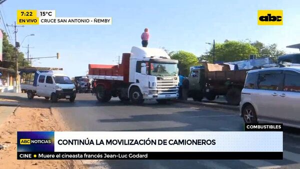 Continúan movilización de camioneros en distintos puntos  - ABC Noticias - ABC Color