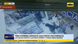 Tres hombres armados asaltaron una farmacia - ABC Noticias - ABC Color