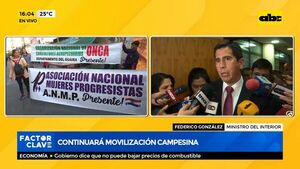 Continuará movilización campesina - Factor Clave - ABC Color