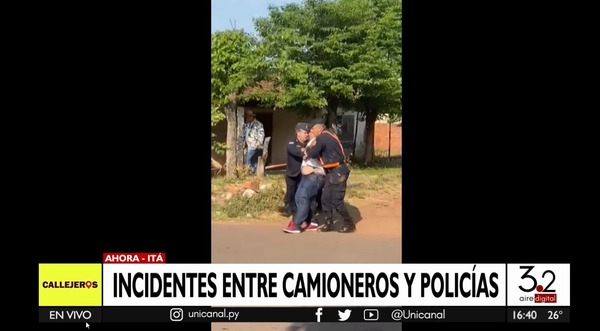 Policías y camioneros se enfrentaron en Itá - Unicanal