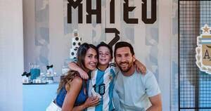 La Nación / Messi y Antonela Roccuzzo celebran los 7 años de su pequeño Mateo