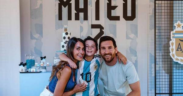 La Nación / Messi y Antonela Roccuzzo celebran los 7 años de su pequeño Mateo