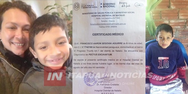 SOLIDARIDAD PARA AARÓN: NIÑO DE 8 AÑOS DEBE SOMETERSE A DELICADA CIRUGÍA