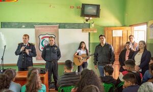 Con música realizan charla sobre drogadición en colegios de Mallorquín