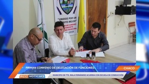 Municipalidad de Tte. Irala Fernández firmó convenio con escuela de conducción