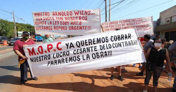 La Nación / Frentistas acusan al MOPC de no pagar indemnización