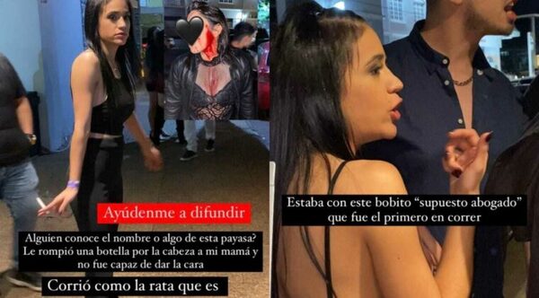 brutal ataque de mujer a una joven en bar, le rompió la cara con una botella - Noticiero Paraguay