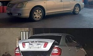 Hurtan vehículo frente al club Minga Guazú