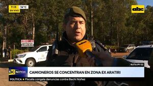 Camioneros se concentran en zona ex Aratirí - ABC Noticias - ABC Color