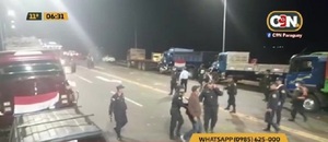 Accidentada movilización de camioneros - C9N