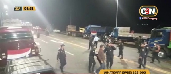 Accidentada movilización de camioneros - C9N